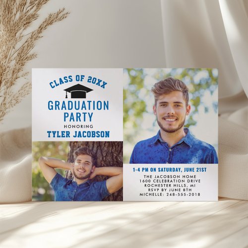 Varsity Class of 2026 Graduation Party  Letterpress Photo Cards
