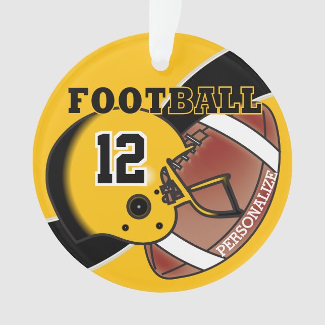 Varsity Football Player Ornament (Front)