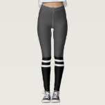 Varsity High Socks Leggings<br><div class="desc">Grey,  black and white leggings that give the illusion of having high socks!  Super cute and sporty!</div>