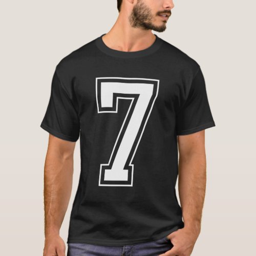 Varsity Jersey Number 7 T_Shirt