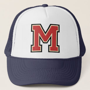 Varsity Letter M Initial Trucker Hat