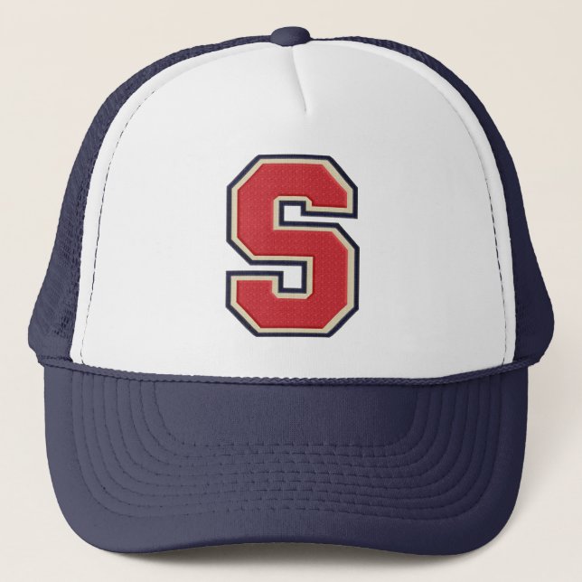 Varsity Letter "S" Trucker Hat (Front)