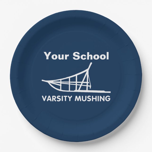 Varsity Mushing Paper Plates (Front)