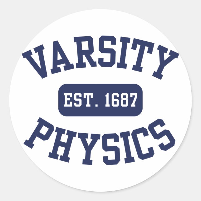 Varsity Physics Classic Round Sticker (Front)