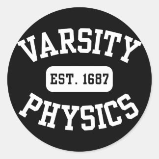 Varsity Physics Classic Round Sticker