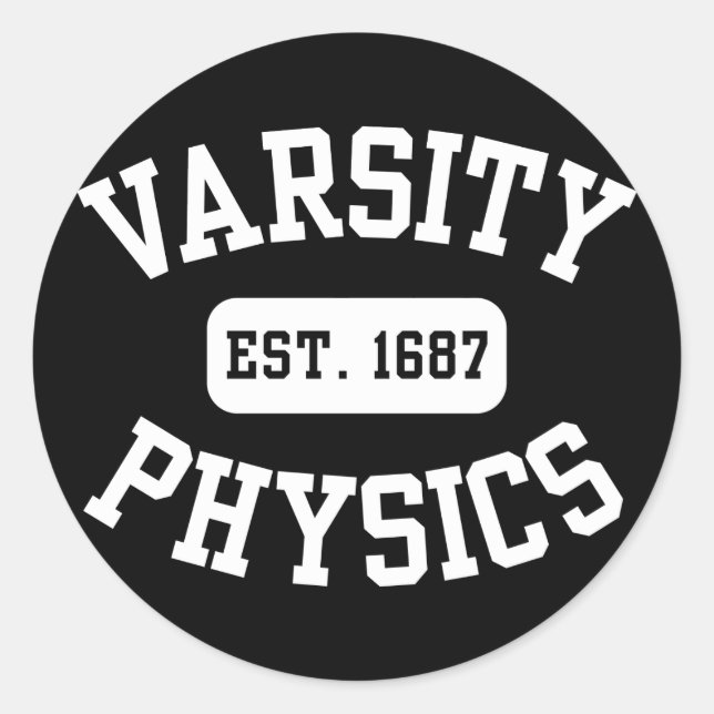 Varsity Physics Classic Round Sticker (Front)