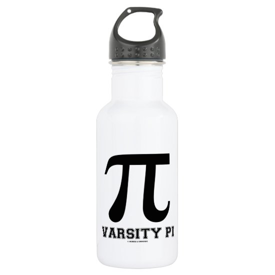 Varsity Pi (Pi Mathematical Constant) Water Bottle