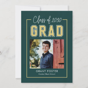 Varsity Pride Editable Color Graduation Invitation