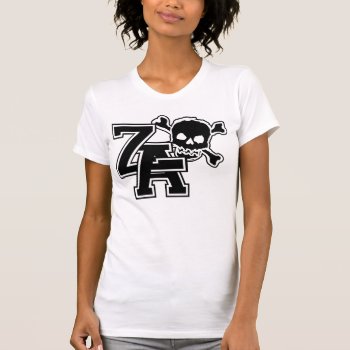Varsity Skull T-shirt by ZachAttackDesign at Zazzle