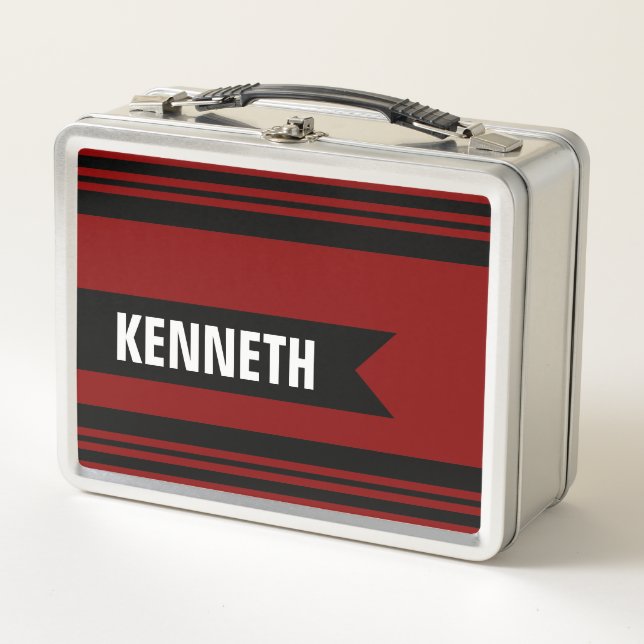 Varsity Sports Personalized School Metal Lunch Box (Front)