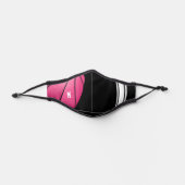 varsity stripes girls pink basketball monogrammed premium face mask (Front)