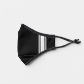 varsity stripes monogrammed red white blue soccer premium face mask (Left)