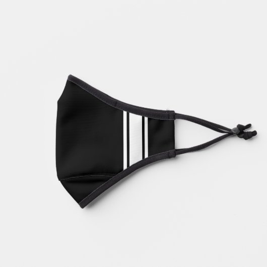 varsity stripes monogrammed red white blue soccer premium face mask (Left)