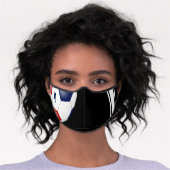 varsity stripes monogrammed red white blue soccer premium face mask (Worn)