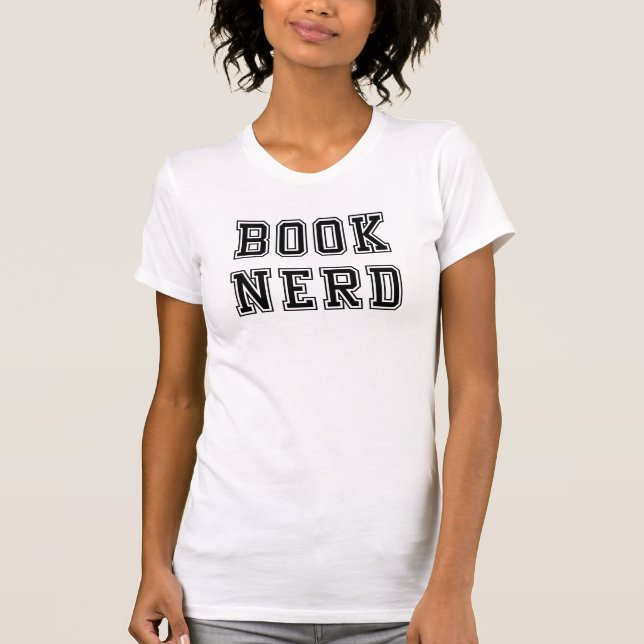 Varsity Style Book Nerd T-Shirt (Front)
