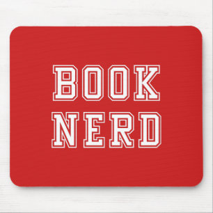 Varsity Style Book Nerd with Editable Color Mouse Pad