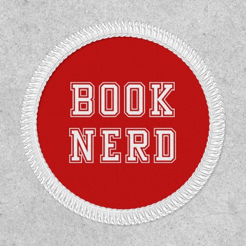 Varsity Style Book Nerd with Editable Color Patch