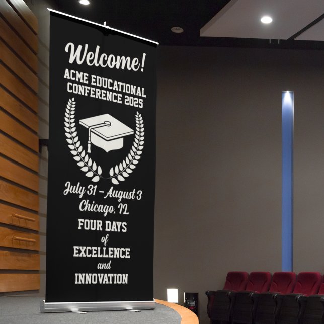 Varsity-Style Educational Conference  Retractable Banner (Creator Uploaded)