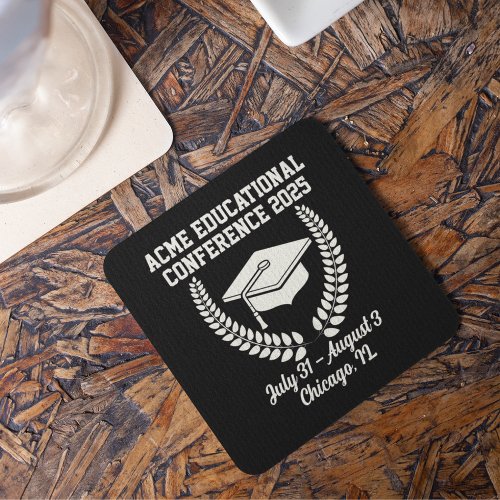 Varsity_Style Educational Conference  Square Paper Coaster