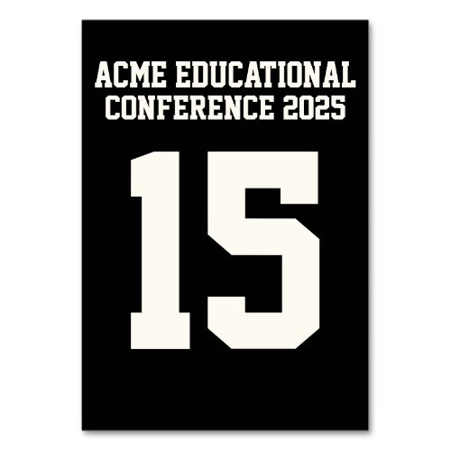 Varsity_Style Educational Conference  Table Number