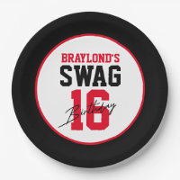 Varsity Style Red Swag 16 Birthday