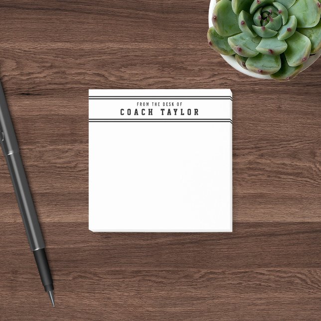 Varsity Style Stripes From The Desk Of Coach Post-it Notes (Creator Uploaded)