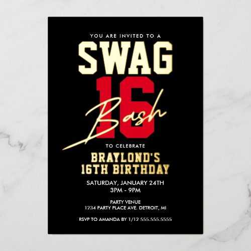 Varsity Style Swag 16 Birthday