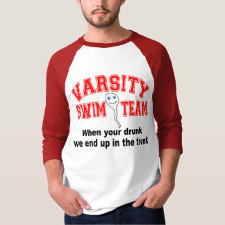 varsity swimming sperm shirt