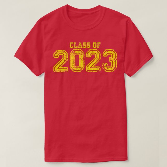Varsity Yellow Class of 2023 T-Shirt (Design Front)