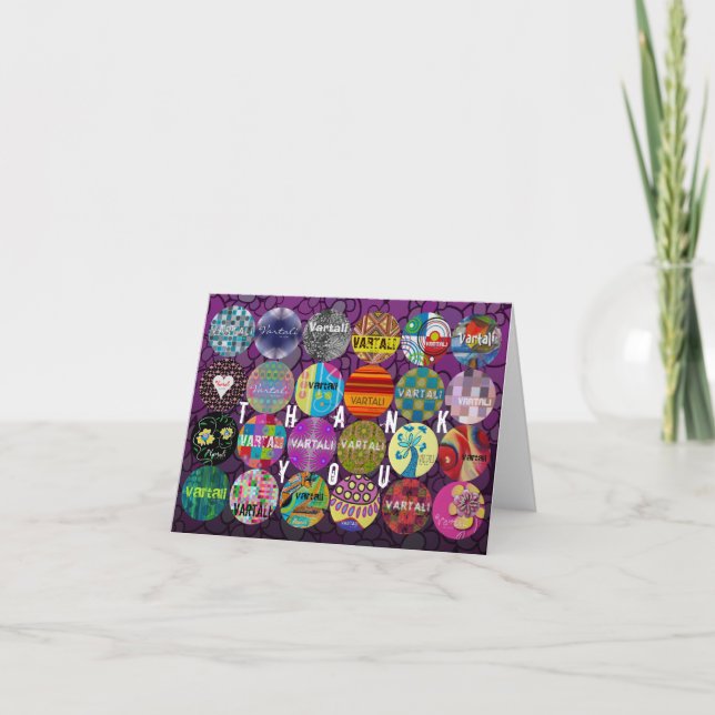 Vartali Thank You Card 8 Purple (Front)