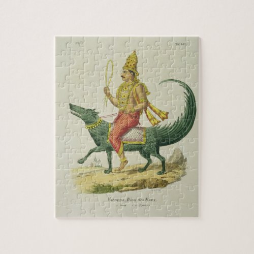 Varuna God of the Oceans engraved by Charles Eti Jigsaw Puzzle