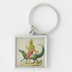 Varuna, God of the Oceans, engraved by Charles Eti Keychain
