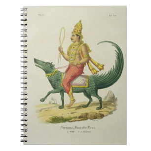 Varuna, God of the Oceans, engraved by Charles Eti Notebook