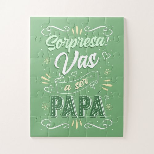 Vas a ser Papa Anuncio de Embarazo Artstico Menta Jigsaw Puzzle