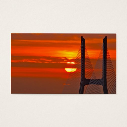 Customizable Vasco da Gama Bridge Lisbon Portugal Business Card Template
