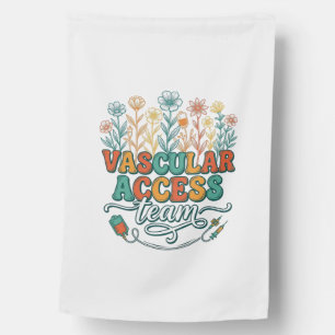 Vascular Access Team Floral Medical Shirt Design_1 House Flag