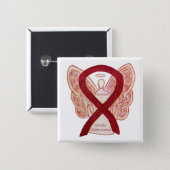 Vascular Malformation Awareness Ribbon Angel Pin (Front & Back)
