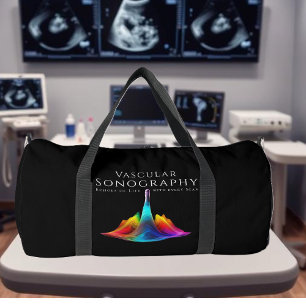 Vascular Sonographer-Colorful Ultrasound Waves Duffle Bag