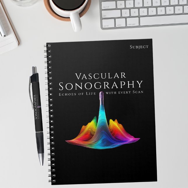 Vascular Sonographer-Colorful Ultrasound Waves Notebook (Vascular Sonographer-Colorful Ultrasound Waves Notebook)