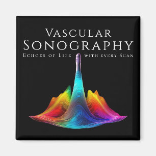 Vascular Sonography-Colorful Ultrasound Waves Magnet