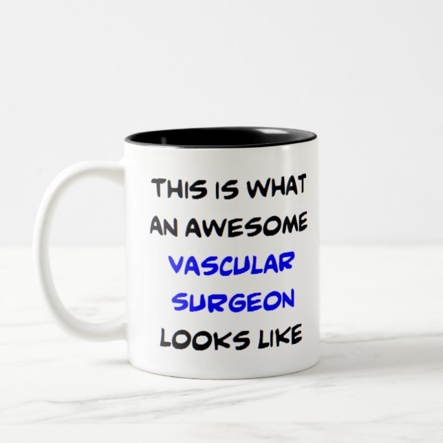 vascular surgeon, awesome Two-Tone coffee mug (Left)
