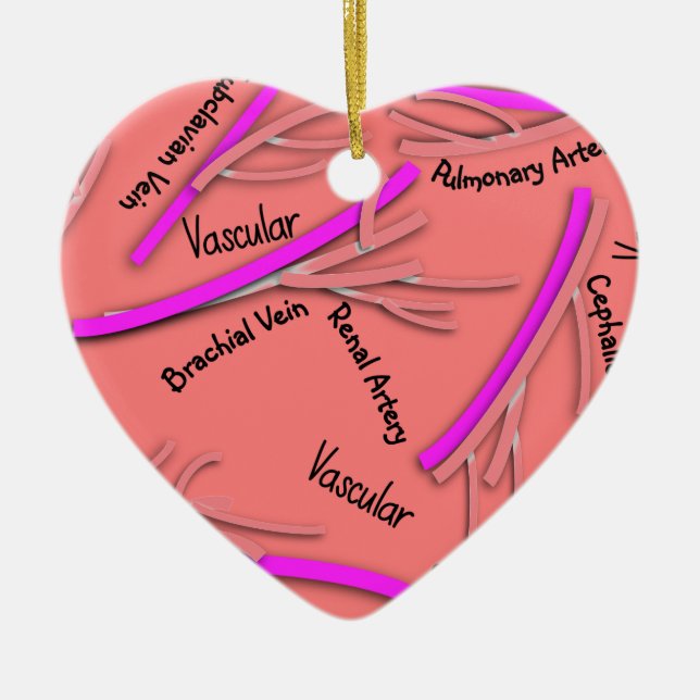 Vascular Veins and Arteries #58 Ceramic Ornament (Front)