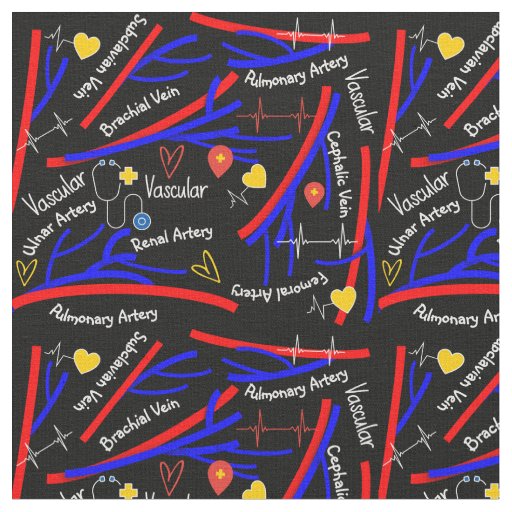 Vascular Veins and Arteries Fabric