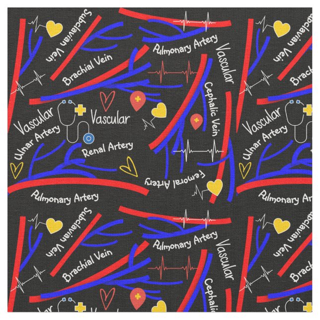 Vascular Veins and Arteries Fabric (Close Up)