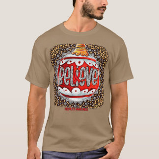 Vasculitis Awareness Believe Ornament Leopard chri T-Shirt
