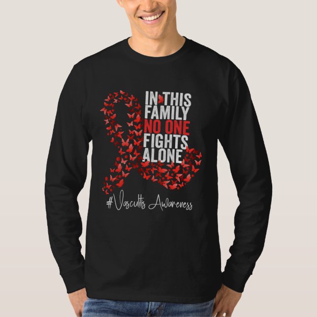 Vasculitis Awareness Month Red Ribbon T-Shirt (Front)
