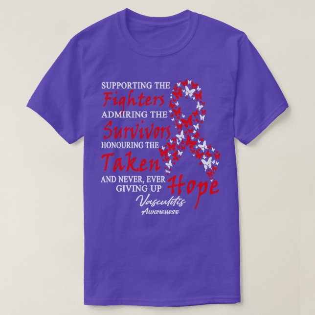Vasculitis Awareness Supporting The Fighters Butte T-Shirt (Design Front)