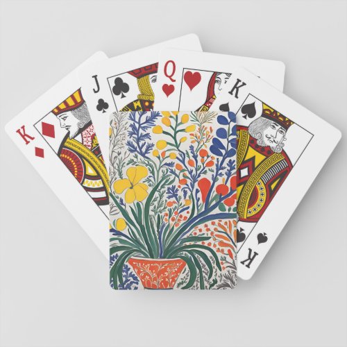 Vase and Wild Flowers  Playing Cards