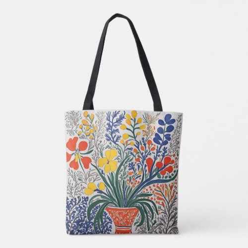 Vase and Wild Flowers  Tote Bag