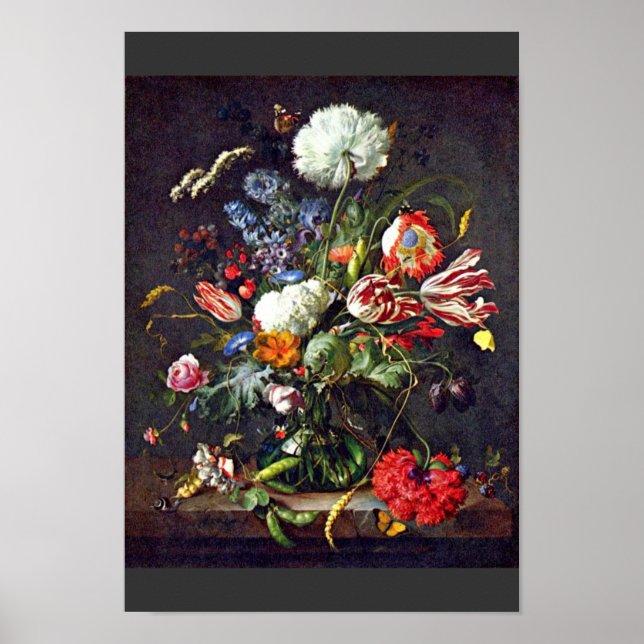 Vase By Heem Jan Davidsz De (Best Quality) Poster (Front)